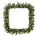 The Holiday Aisle® 30" Lighted Polyvinyl Chloride (PVC) Wreath Traditional Faux in Green/White | 30 H x 30 W x 3 D in | Wayfair