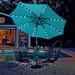 Arlmont & Co. 108" Patio Led Market Umbrella Metal in Blue/Navy | 96 H x 108 W x 108 D in | Wayfair BDDDBEFA55F3411686B8A09FECB7DF2C