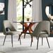 Mercury Row® Etna Side Chair Faux Leather/Wood/Upholstered in Gray | 32.9 H x 21.75 W x 21.65 D in | Wayfair 6951F3E1DDE2482E8810F5F97353DE1D