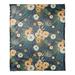 East Urban Home Tropical Floral Throw-Blanket Microfiber/Fleece/Microfiber/Fleece in Gray | 60 H x 50 W in | Wayfair