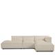 Ecksofa rechts AUSTER - Ecksofa rechts, Kord in Vanilla Beige, B300