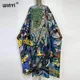 Robe de plage européenne pour femmes maxi imprimé populaire style bohème caftan longue pour