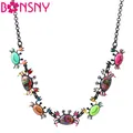 Bonsny déclaration Maxi crabe ras du cou collier pendentifs chaîne collier nouvelle mode océan