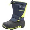 Winterstiefel KANGAROOS "Kanga-Bean II", Damen, Gr. 31, blau (navy, lime), Synthetik, Textil, sportlich, Schuhe, Snowboots, Winterboots, Winterschuhe, wasserabweisend