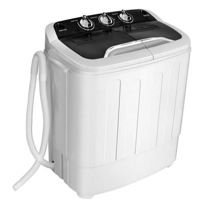 8 Lbs Compact Mini Twin Tub Washing Spiner Machine for Home and Apartment - 23" x 14" x 27" (L x W x H)