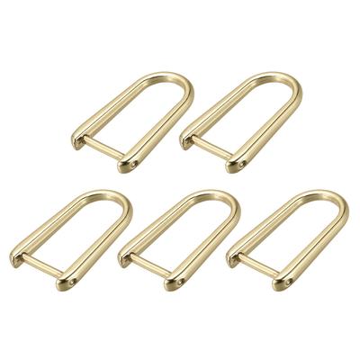 Purse Strap Rings, 5Pcs 45mm Metal Screw-in Shackle Buckle for Bag Craft, Gold - Gold Tone