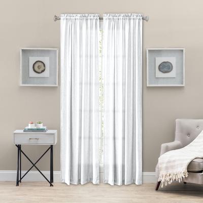 Wide Width Portland Tailored Panel by Ellis Curtains in White (Size 48