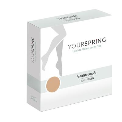Yourspring light transparent 70den AD 38/39 honig 2 St Strümpfe Image