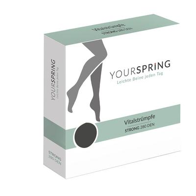 Yourspring strong blickdicht 280den AD 36/37 schw. 2 St Strümpfe Image