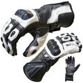 Motorradhandschuhe PROANTI Handschuhe Gr. L, schwarz-weiß (weiß, schwarz) Motorradhandschuhe