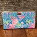 Lilly Pulitzer Bags | Lilly Pulitzer Large Travel Wallet Organizer Fished My Wish New Pink Blue | Color: Blue/Pink | Size: Os