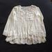 Free People Tops | Free People Women's Top With Button Up Bodice Lace Trim And Accents Xs New | Color: White | Size: Xs