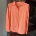 American Eagle Outfitters Tops | American Eagle Outfitters Classic Aeo Long Sleeve Top | Color: Orange | Size: M