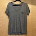 Madewell Tops | Madewell V-Neck Cotton T-Shirt - Blue (M) | Color: Blue | Size: M