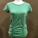 Athleta Tops | Athleta Fast Track Ruched Running Workout Tee Shirt Green, Size M | Color: Green | Size: M