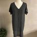 Madewell Dresses | Madewell Dress Novel Striped V Neck Shift Dress Black / White Size S Like New | Color: Black/White | Size: S