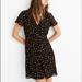 Madewell Dresses | Madewell Petite Silk Button-Front Swing Dress In Feline Floral Nwt | Color: Black | Size: 0