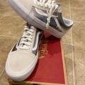 Vans Shoes | New Mens Vans Old Skool Pro Iridescent True White Suede Mens 10.5 Pro! | Color: Silver/White | Size: 10.5