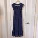 J. Crew Dresses | J Crew Mercantile Dress Midi Dragonfly Sleeveless Lightweight Spring Size Xs | Color: Blue/White | Size: Xs