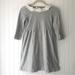 J. Crew Dresses | J. Crew Kids Gray Knit Long Sleeve Girls Dress With Embellished Neckline. Sz 10 | Color: Gray/White | Size: 10g