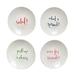 Kate Spade Kitchen | Kate Spade Set Of 4 Appetizer Plates - Fantastic Condition | Color: Green/Pink | Size: Os