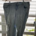 Torrid Pants & Jumpsuits | Distressed Torrid Jeans With Lace Detail Size 14 | Color: Blue | Size: 14