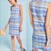 Anthropologie Dresses | Anthropologie Akemi + Kin Size 2 Blue White Striped Tweed Fringe Shift Dress | Color: Blue | Size: 2
