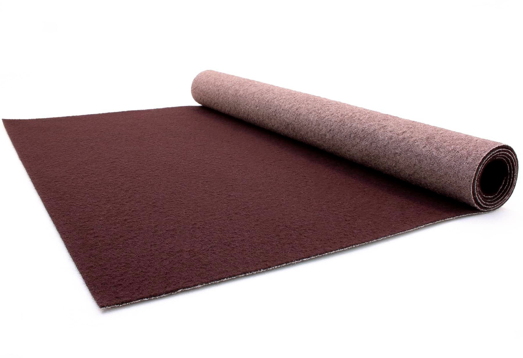 Läufer "PODIUM", braun, B:100cm H:2,6mm L:1.800cm, Polypropylen (PP), PRIMAFLOR-IDEEN IN TEXTIL, Teppiche, Breite 100 cm, robuster Nadelfilz, Uni-Farben Image