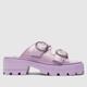 Shellys London annie chunky slider sandals in lilac