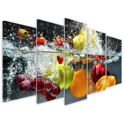 Hxadeco - Tableau cocktail de fruits h2o , 150x80cm - Multicouleur