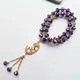NavidadfnPG-Bracelet en cristal violet avec ULélastique pour femme pendentif musulman bracelets à