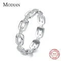 Modian Fashion – bague géométrique en CZ clair en argent Sterling 925 véritable bagues exquises