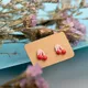 Circgem-Boucles d'oreilles en porcelaine exquis accessoires en céramique forêt 152 rouge vente en