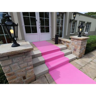 Läufer "PODIUM, Made in Belgium", rosa, B:200cm H:2,6mm L:1400cm, Polypropylen (PP), PRIMAFLOR-IDEEN IN TEXTIL, Teppiche, Breite 200 cm, Nadelfilz, Uni-Farben, ideal für Veranstaltungen Image