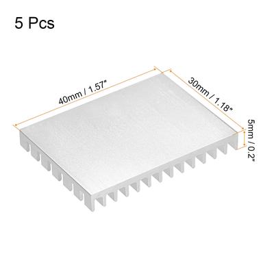 Electronic Radiators Aluminium Heatsink Coolers for CPU, 5Pcs