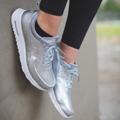 Nike Shoes | Metallic Nike Air Max Thea’s | Color: Silver/White | Size: 7