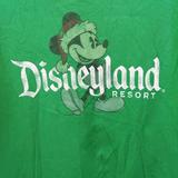 Disney Shirts | Men’s Green Mickey Mouse Santa T Shirt Xl Green Disney Parks Tee -F10 | Color: Green | Size: Xl