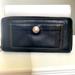 Coach Bags | Coach Vintage Black Leather Wallet With Silver Hardware. | Color: Black/Silver | Size: Os