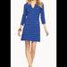 Lilly Pulitzer Dresses | Lilly Pulitzer Charlene Ottoman Blue Navy Striped Stretch Knit Dress Size Small | Color: Blue | Size: S