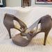 Michael Kors Shoes | Michael Kors Taupe Suede Heels | Color: Cream/Tan | Size: 10