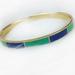 J. Crew Jewelry | J. Crew Blue Green Enamel Bangle Gold | Color: Blue/Green | Size: Os