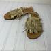 J. Crew Shoes | J.Crew Gold Leather Fringe Sandals | Color: Gold | Size: 6.5