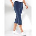 Caprijeans CLASSIC BASICS Gr. 46, Normalgrößen, blau (blue, stone, washed) Damen Jeans Hosen