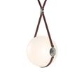 Hubbardton Forge Derby 1 - Light Single Globe LED Pendant Glass in Gray/Brown | 14 H x 14.9 W x 14 D in | Wayfair 131042-1012