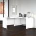 Huckins Studio C L-Shape Executive Desk Wood in White Laurel Foundry Modern Farmhouse® | 29.84 H x 59.45 W x 71.02 D in | Wayfair