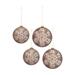 The Holiday Aisle® 4 Piece Snowflake Glass Ball Ornament Set Glass in Brown | 5.5 H x 4.5 W x 4.5 D in | Wayfair 35CE329D12664197A7BED6975488DF60