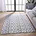 Gray/White 60" x 96" L Area Rug - George Oliver Geometric Machine Woven Rectangle 5' x 8' Area Rug in 96.0 x 60.0 x 0.3 in | 60" W X 96" L | Wayfair