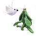 The Holiday Aisle® 2 Piece Hanging Figurine Ornament Set Fabric in Green/White | 4 H x 1 W x 6 D in | Wayfair 07D1594BB9FA40F9A54428F3B4BC84BF