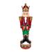 The Holiday Aisle® Nutcracker Decoration Lawn Art/Figurine Resin/Plastic in Black/Green/Red | 36.5 H x 10 W x 11.37 D in | Wayfair