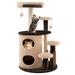 Tucker Murphy Pet™ 40" Bruist Tower Multilevel Activity w/ 2 Tier Hole Condo Cat Tree Manufactured Wood in Black/Brown | Wayfair